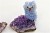 Miniature Coloured Crystal Owl. Gemstone Sculpture