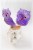 Pair Purple Crystal Owls on White Quartz Crystal Base. Gemstone Sculpture