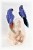 Blue Lovebirds on White Quartz Crystal Base. Gemstone Sculpture