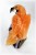 Orange Crystal Parrot on Amethyst Base. Gemstone Sculpture.