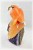 Orange Crystal Parrot on Amethyst Base. Gemstone Sculpture.