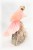 Rose Crystal Parrot on Clear Quartz Base. Gemstone Sculpture