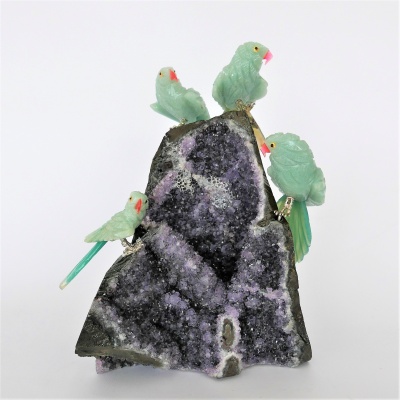 Birds Gemstone sculpture